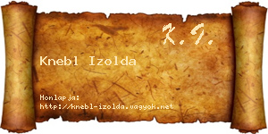 Knebl Izolda névjegykártya